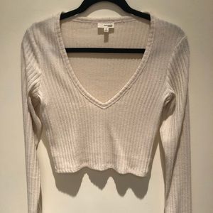 Aritzia Wilfred knit long sleeve crop top